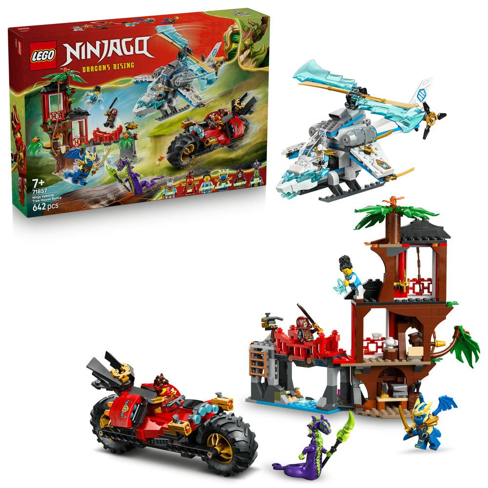 LEGO® - NINJAGO® 71857 忍者交通工具樹屋大戰(玩具摩托車,忍者遊戲
