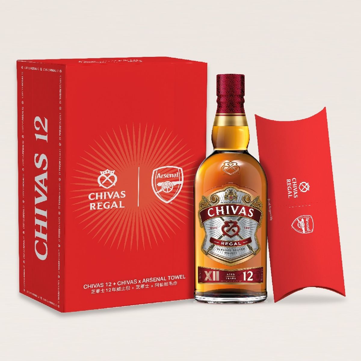 預售) 芝華士12年連阿仙奴運動毛巾禮盒裝| The Club – Shopping