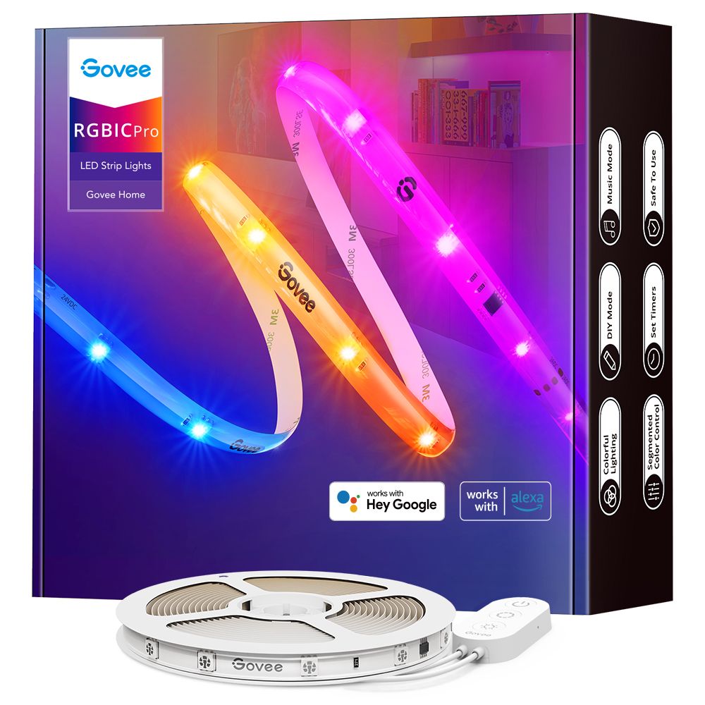 Govee H619A RGBIC Wi-Fi + 藍牙LED 燈條帶保護塗層(5M)