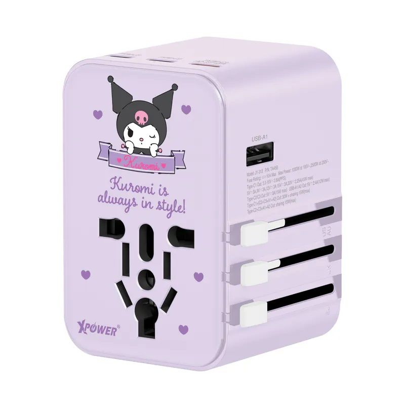 XPower X Kuromi TA45B 45W 6-Output PD 3.0/PPS Travel Adapter | The