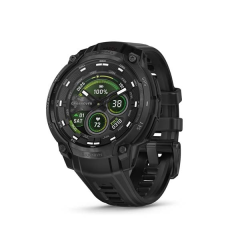 Garmin - Instinct Crossover AMOLED Tactical Black with Black Silicone Smart Watch 010-03398-42