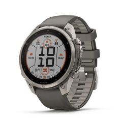 Fenix 9 Pro 47mm Sapphire Solar Titanium with Pebble Gray/ Silver Gray Silicone