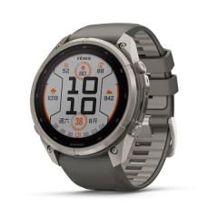 Fenix 9 Pro 51mm Sapphire Solar Titanium with Pebble Gray/ Silver Gray Silicone