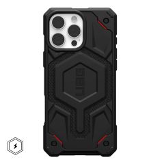UAG - Monarch Pro Kevlar® iPhone 16 Pro Max Case (Kevlar Black/Element Green/Silver) 1144571139-MO