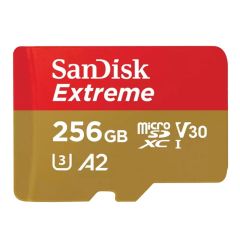 SanDisk - Extreme MicroSD Card 256GB UHS-I 190MB/R 130MB/W (SDSQXAV-256G-GN6GN ) 159-18-00159-1