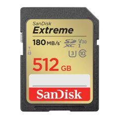 SanDisk - Extreme SDXC Card 512GB UHS-I 180MB/R 130MB/W (SDSDXVV-512G-GNCIN) 159-18-00199-1