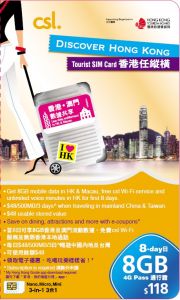 $118 Discover Hong Kong Tourist SIM Card 2111041