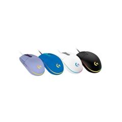 Logitech - G203 LIGHTSYNC Gaming Mouse (White / Purple / Blue / Black) 2FG203-all