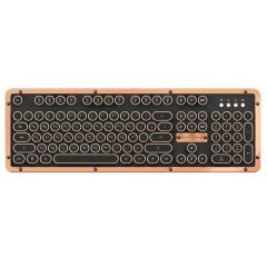 AZIO - Retro Classic 104鍵 藍牙無線復古打字機鍵盤 (黑牛皮 / 白牛皮 / 核桃木)
