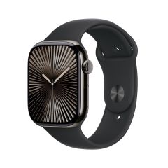 Apple Watch Series 10 GPS + Cellular 46mm Slate Titanium Case With Black Sport Band - M/L 4024131