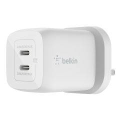 Belkin BoostCharge Pro
 Dual USB-C GaN Wall Charger with PPS 65W (White ) 4168401