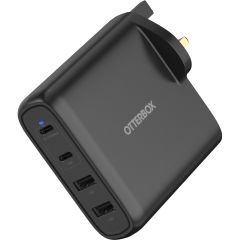 OtterBox USB-C 四輸出快速耐用插牆式電源轉換器(Type G) - 100W (黑色)