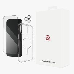 ZAGG iPhone 16 Pro Box Set with Black Camera Lens