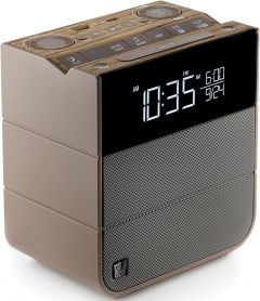 SOUNDFREAQ Sound Rise II Wireless Speaker & Alarm Clock Wood Taupe 4189931