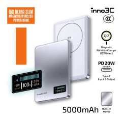 [3C CCC Certified] inno3C M0 OLED Qi2 Ultra Slim Magnetic Wireless Power Bank 5000mAh (Mirror) (3C) 