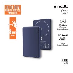 inno3C M6 Ultra Slim Magnetic Wireless Power Bank 5000mAh [3C Cert.] (Blue)