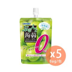 ORIHIRO - Low-Calorie Green Grapes Flavor Jelly Drink 130g x 5 Bags (4571157258782_5) 4571157258782_5