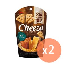 GLICO - Cheeza Smoke Cheese Chips 40g x 2 bags (4901005544321_2) 4901005544321_2