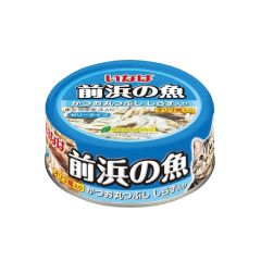 INABA - 〈前浜の魚〉貓罐頭 - 鰹魚(原條拆肉) 白飯魚入 (6罐 / 24罐) 4901133853012