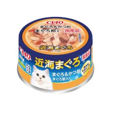 CIAO -  貓罐頭 - 〈近海吞拿魚〉鰹魚˙吞拿魚乾入 (6罐 / 24罐) 4901133865909