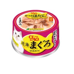 CIAO -  貓罐頭 - 〈近海吞拿魚〉鰹魚入 帶子味 (6罐 / 24罐) 4901133865947