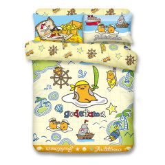 Uji Bedding - 1000 Threads Cotton Characters Bedding Set - Gudetama(4 Sizes option)52S-GU2101-MO