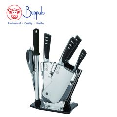Buffalo - 7-piece suit Chinese kitchen knife with display rack (596048) 596048