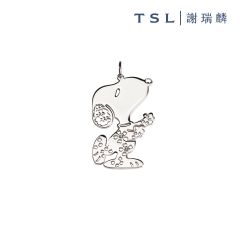 TSL|謝瑞麟 - Snoopy 925銀鑲藍晶石吊墜 61699 61699-OTOB-W-XX