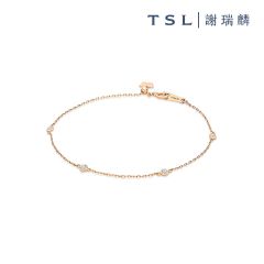 TSL|謝瑞麟 - KUHASHI 細萃系列 18K玫瑰色黃金鑲鑽石手鍊 61787 61787-DDDD-R-18-001
