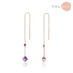 TSL|謝瑞麟 - GEN Collection 18K Rose Gold with Rhodolite Earrings 62100 62100-OSRO-R-XX-001