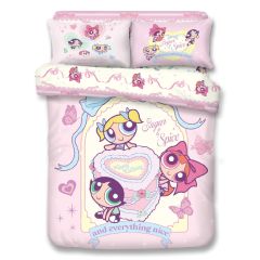 Uji Bedding - 1200針全棉卡通床品套裝 - 《飛天小女警》 (多款呎碼)