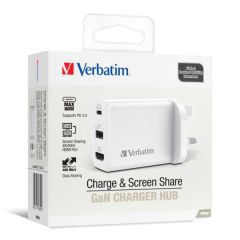 Verbatim - Charge & Screen Share GaN Charging Hub (66895)