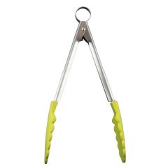 Cuisipro - Silicone Stainless Steel Locking Tongs (Small Apple Green)