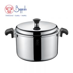 Buffalo - ELITE COOK I 316 Stainless Steel 5-Ply High Stockpot with S/S Lid 28cm/10L (75528H) 75528H
