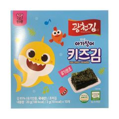 Baby Shark - Kids Organic Crispy Seaweed (Low-salt)(2g*10p) x 2 (8809395750628_2) 8809395750628_2
