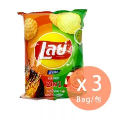 LAY'S - 2 in 1 Chip Shrimp with Seafood Sauce Flavour 48g x 3 bags (8850718810505_3) 8850718810505_3