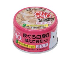CIAO -  貓罐頭 吞拿魚白身 + 帶子 (85G X 6罐)