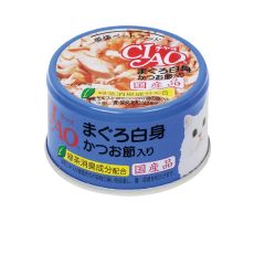 CIAO -  貓罐頭 吞拿魚白身 + 木魚片 (85G X 6罐)