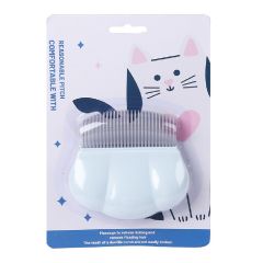 AKI JAPAN - 寵物貝殼梳 貓咪脫毛梳 (藍色/ 粉色/ 白色)