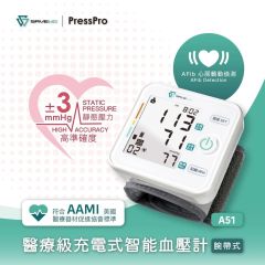 SAVEWO PressPro Medical Grade Rechargeable Intelligent Blood Pressure Monitor (Wrist) A51