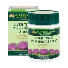Australian by Nature Liver Tonic Milk Thistle 21000mg 90 Capsules ABN00619