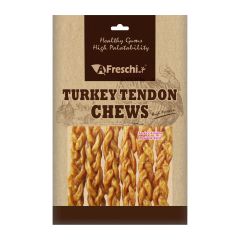 A Freschi Srl - Turkey Tendon Braided Stick Dog Snacks Dental Chew 130g #AFK304H AFK304