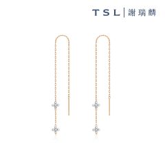 TSL|謝瑞麟 - 18K玫瑰色,白色黃金耳環 AG700