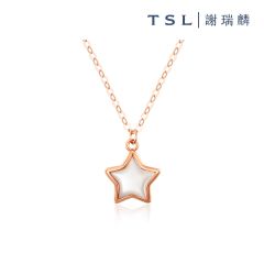 TSL|謝瑞麟 - 18K玫瑰色黃金鑲貝母頸鍊 AG963