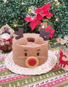 Alice's Dream Kitchen - 聖誕小鹿朱古力戚風蛋糕課程 (採用valrhona 法國朱古力)