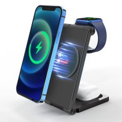 Amg-CT RX-3 Magsafe Magnetic 3 in 1 Foldable wireless Charger AMG-RX-3