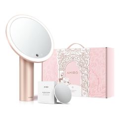 AMIRO - Oath S 自動感光LED 化妝鏡 - 綺夢花園禮盒 (薄霧粉) AML010 AMIRO_AML010