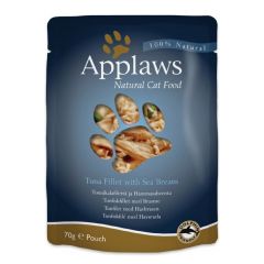 Applaws - 愛普士 100% 天然吞拿魚+鯛魚|貓貓輕便袋裝濕糧 (70g)#8004 #431600
