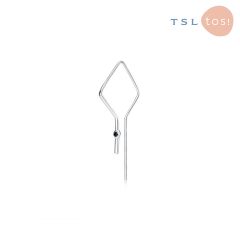 TSL|謝瑞麟 - GEN Collection 18K White Gold with Black Diamond Earring Single BC576 BC576-DDBK-W-XX-001