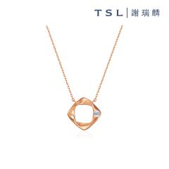 TSL|謝瑞麟 - 18K玫瑰色,白色黃金鑲鑽石頸鍊 BC699